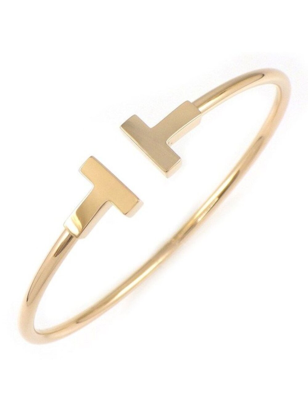 Tiffany & Co Bangle T Wire 18k Pink Gold Bracelet